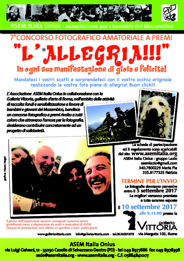 “L’ A L L E G R I A ! ! !” in ogni sua manifestazione di gioia e felicità!